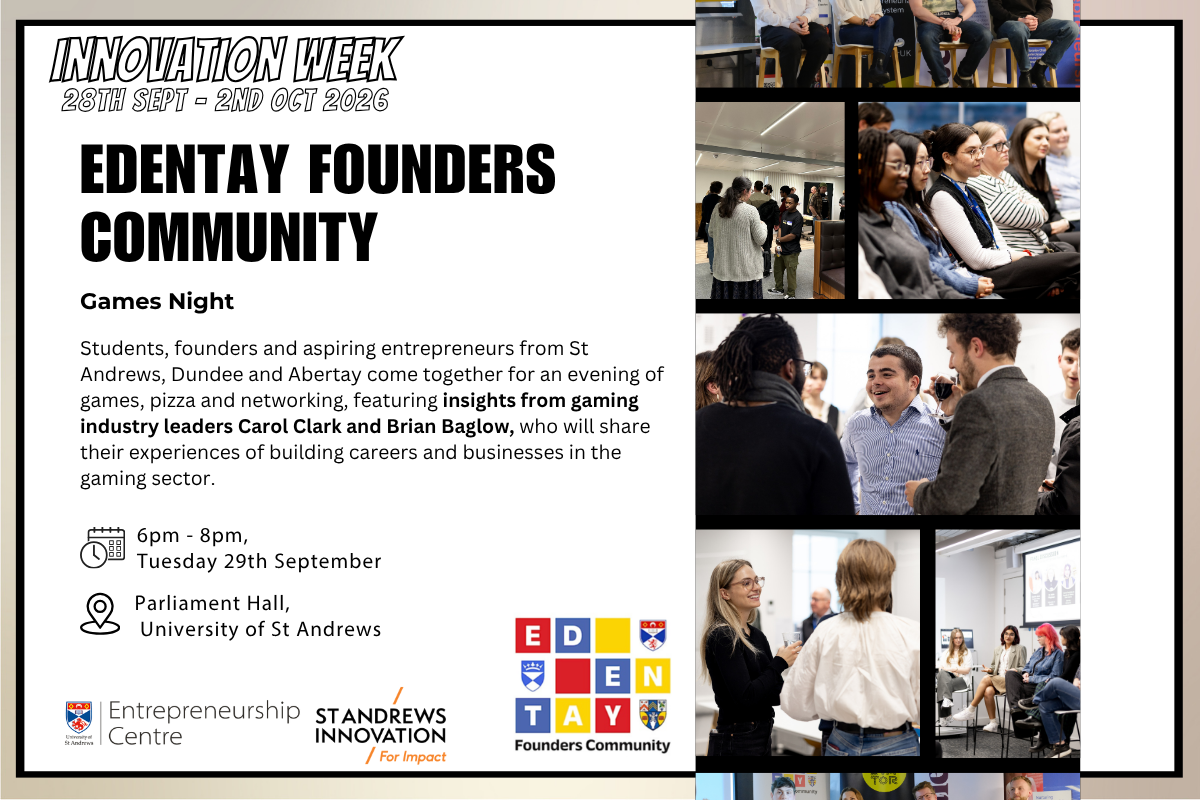 Scottish Games Network to Feature at University of St Andrews Entrepreneurship Event and Beyond StArtups Podcast